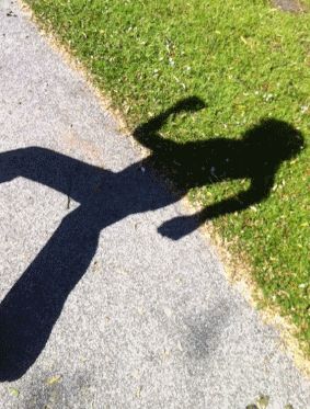 Shin split De hardloper onderweg